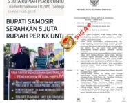 Jurus Cerdik Bupati Samosir, Jelang Pilkada 2024 Serahkan Bantuan Program PENA KEMENSOS RI Kepada Korban Banjir Bandang Tahun 2023