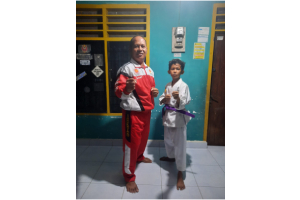 Justiar Noer Lumban Gaol Raih Juara 1 Kejuaraan Karate O2SN Mewakili SD HKBP