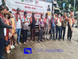 Ketua DPD FBBI Sumsel dan Perpulungan Sada Ukur Menyambut Warga Liang Melas Datas di Palembang