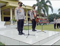 Hujan Germis Mewarnai Pisah Sambut Kapolres Banyuasin