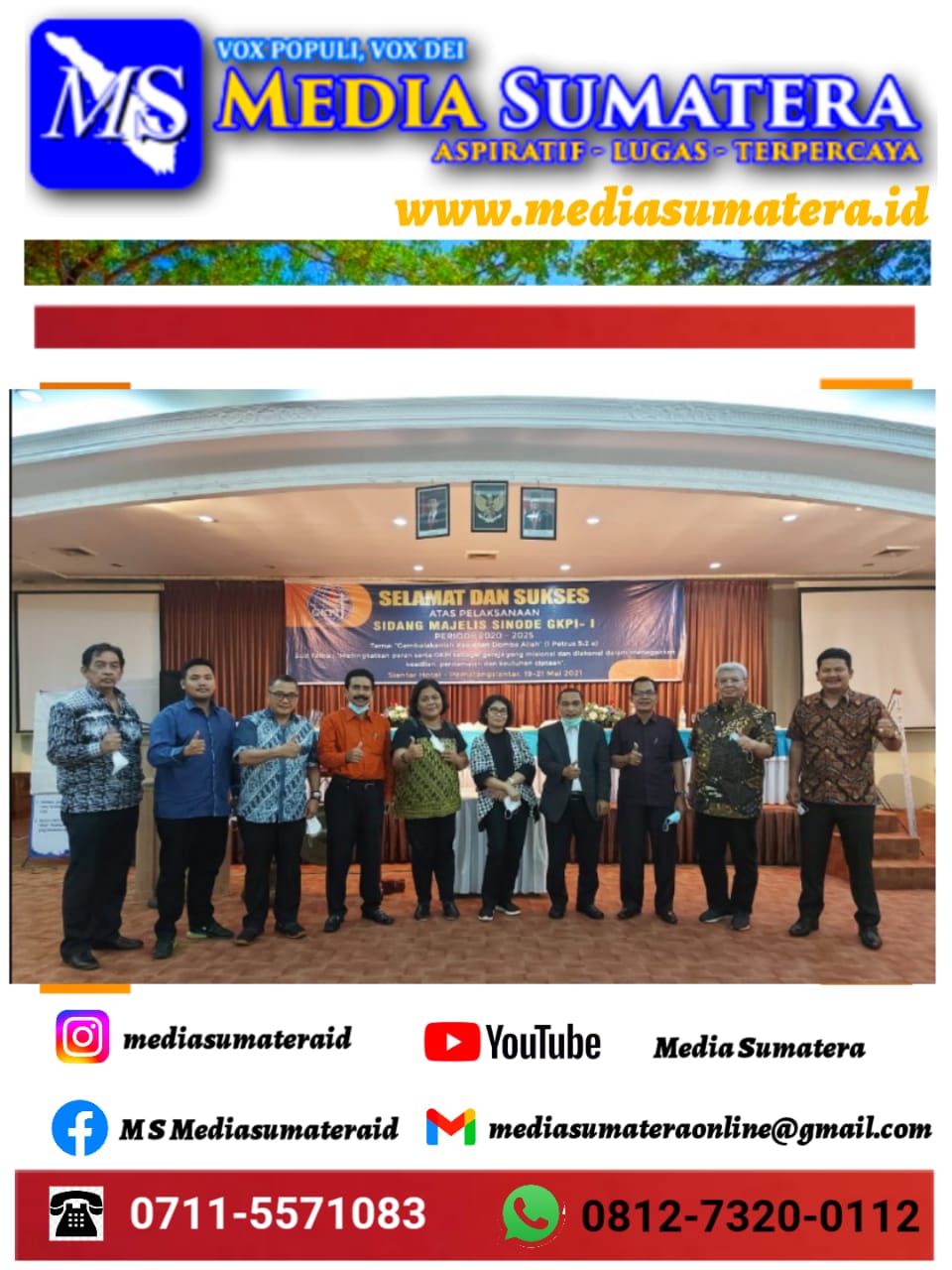 Disaksikan Sidang Majelis Sinode (SMS) I Bishop GKPI Pdt Abdul Hutauruk, MTh launching Renstra GKPI 2021-2025