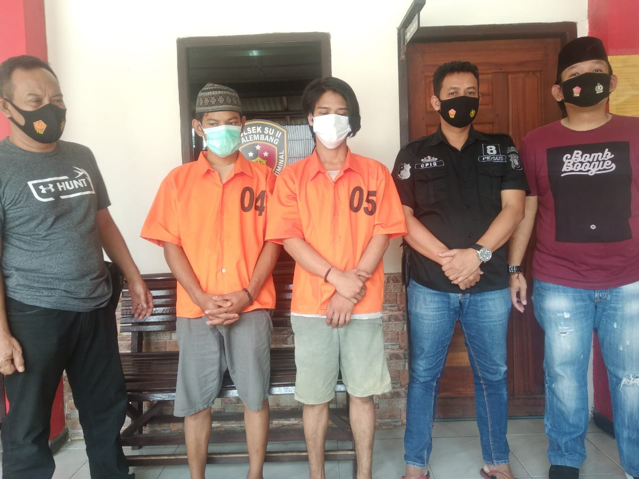 Sat Reskrim Polsek SU II Palembang Berhasil Mengulung Komplotan Pelaku pencurian di Asrama AKBID Hepizal Palembang.