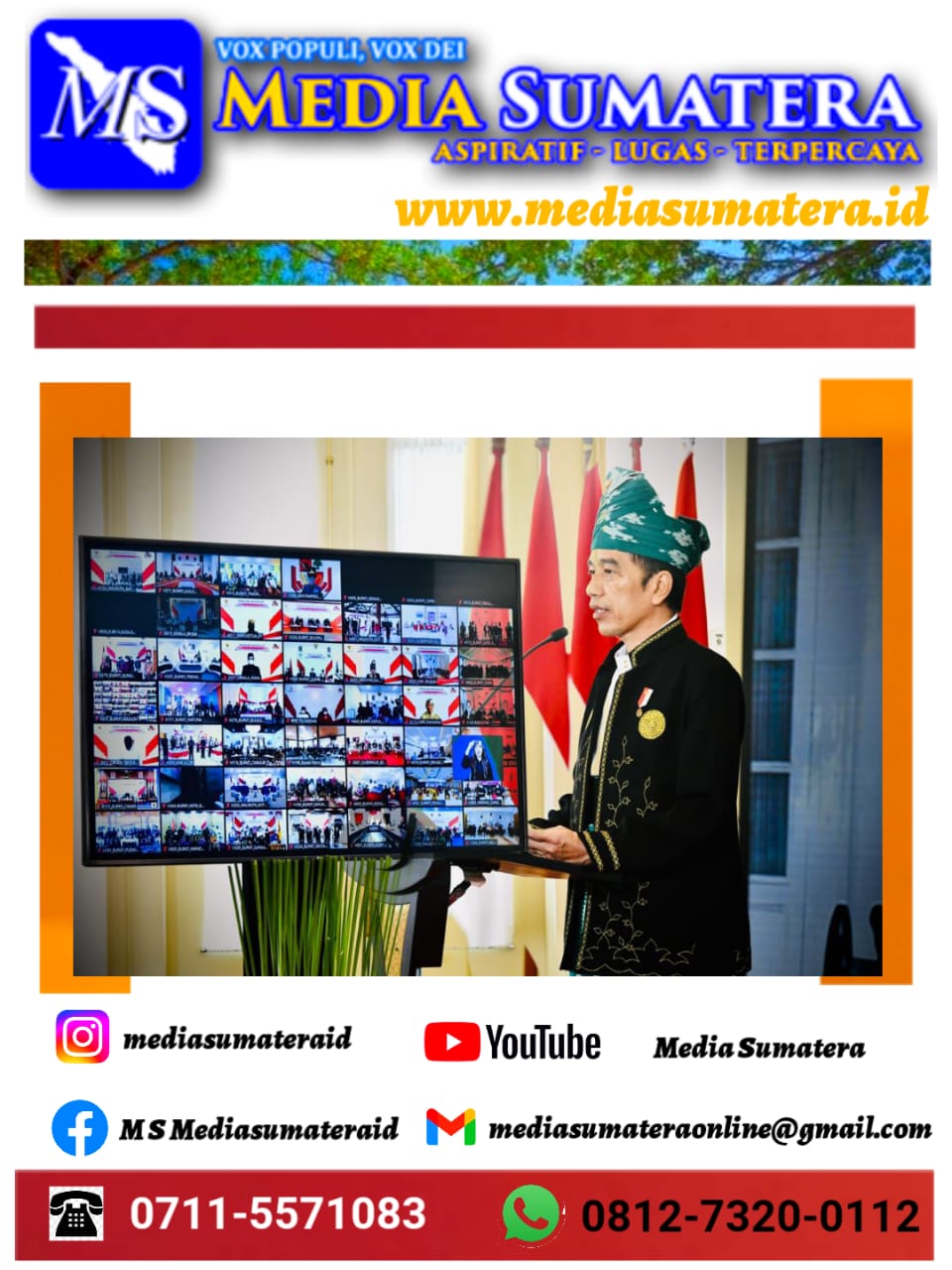 Wakil Walikota Pematangsiantar Ikuti Upacara Hari Lahir Pancasila Secara Virtual Dari Istana Kepresidenan Bogor Dipimpin Langsung Oleh Presiden Republik Indonesia Ir. H. Joko Widodo