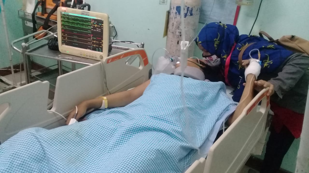 Terjadi Laka Tunggal di Desa Baru, Kecamatan Batang Kuis, Kabupaten Deli Serdang, Kakaknya Koma, Adik Luka Ringan