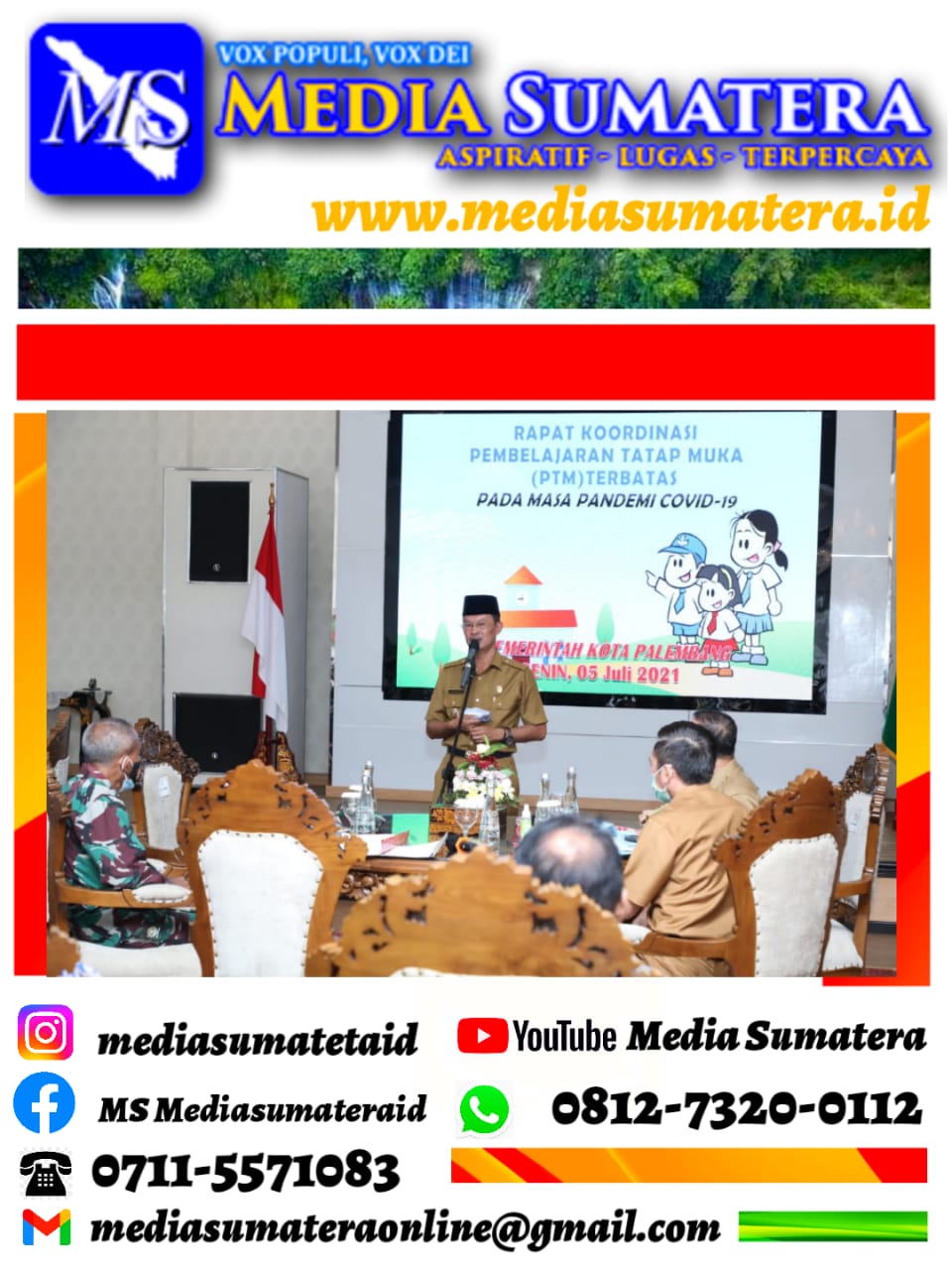 Zona Merah, Walikota Palembang Tunda Rencana Sekolah Tatap Muka Terbatas Zona Merah, Walikota Palembang Tunda Rencana Sekolah Tatap Muka Terbatas