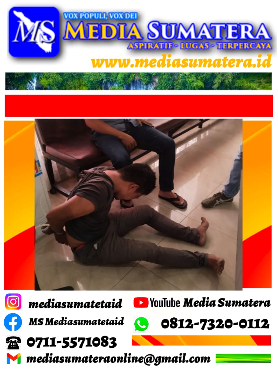 Sunandar Pelaku Jambret Berhasil Dibekuk Satlantas Polresta Deli Serdang