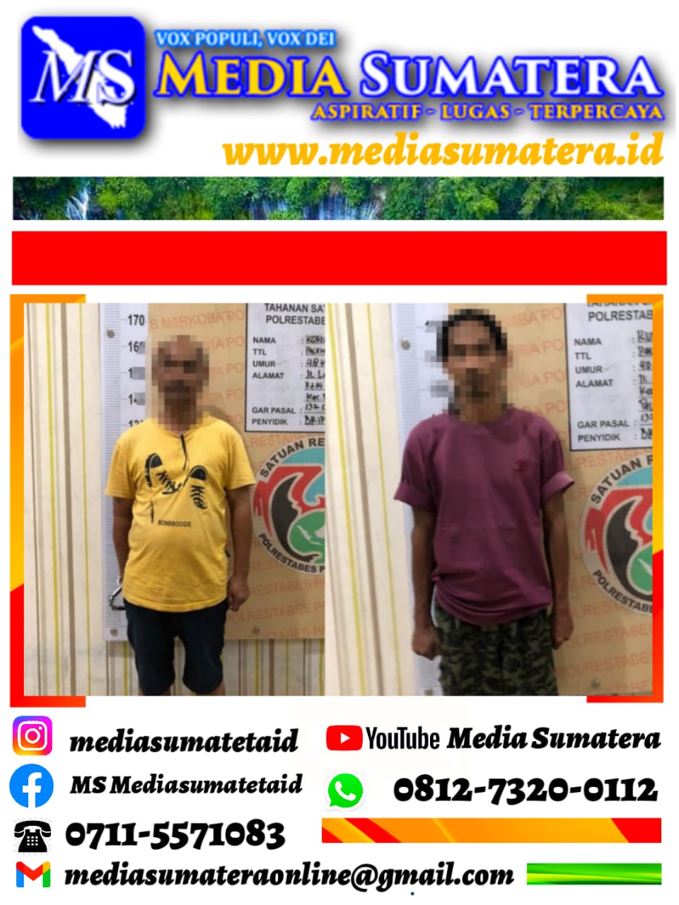 Berawal Dari Informasi Masyarakat Oknum Ketua RT dan Pengedar Sabu Diciduk Polisi