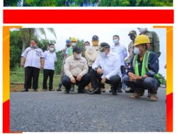 Aspal Karet Dengan Anggaran Pusat Realisasikan Pembangunan Jalan Di Musi Banyuasin