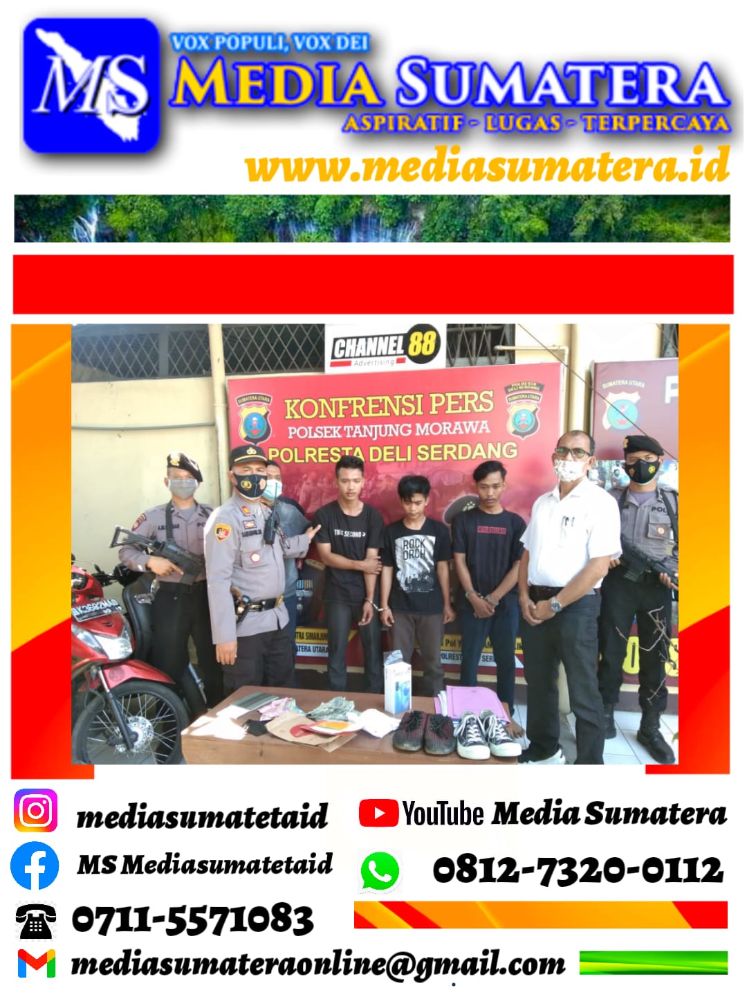 Unit Reskrim Polsek Tanjung Morawa Ringkus 2 Pelaku Curi Uang Rp 75 Juta Milik SPBU