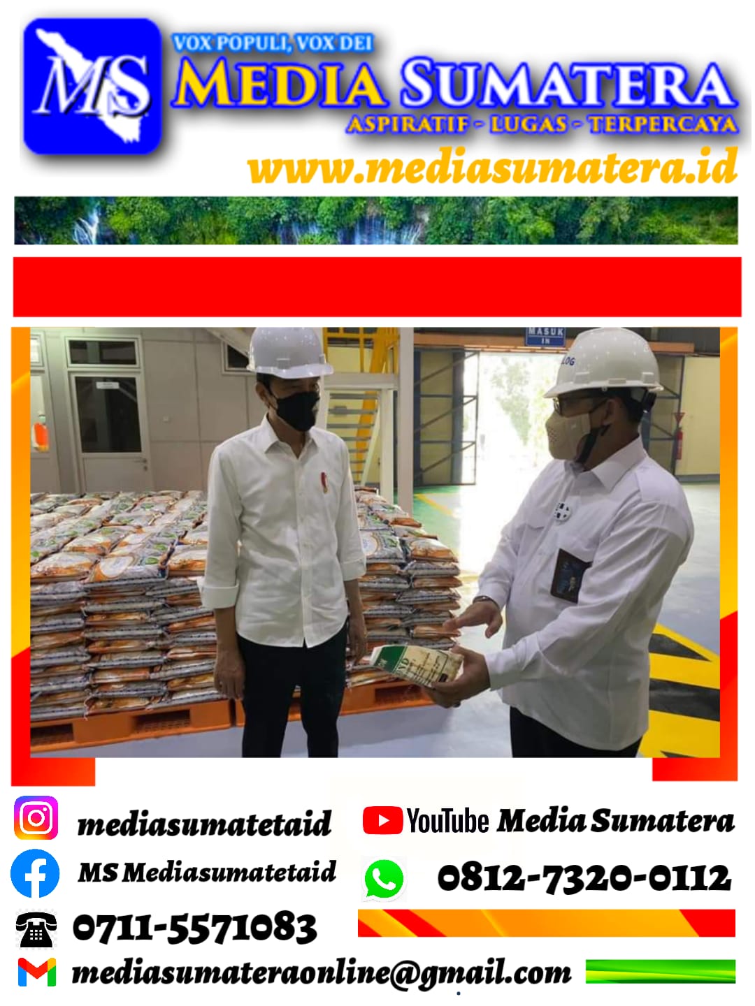Kunjungi Kompleks Pergudangan Badan Urusan Logistik (Bulog), Presiden Pastikan Stok Beras Nasional Mencukupi