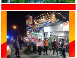 Patroli Gabungan Skala Besar Polresta Deli Serdang  Di Isi Dengan Bagi Masker Dan Paket Sembako
