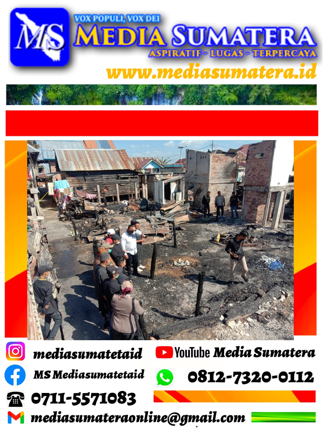 Aksi Sosial DPP Forum Sumsel Bersatu (FSB) "Peduli" Bantu Korban Kebakaran di Desa Pemulutan Ilir Ogan Ilir