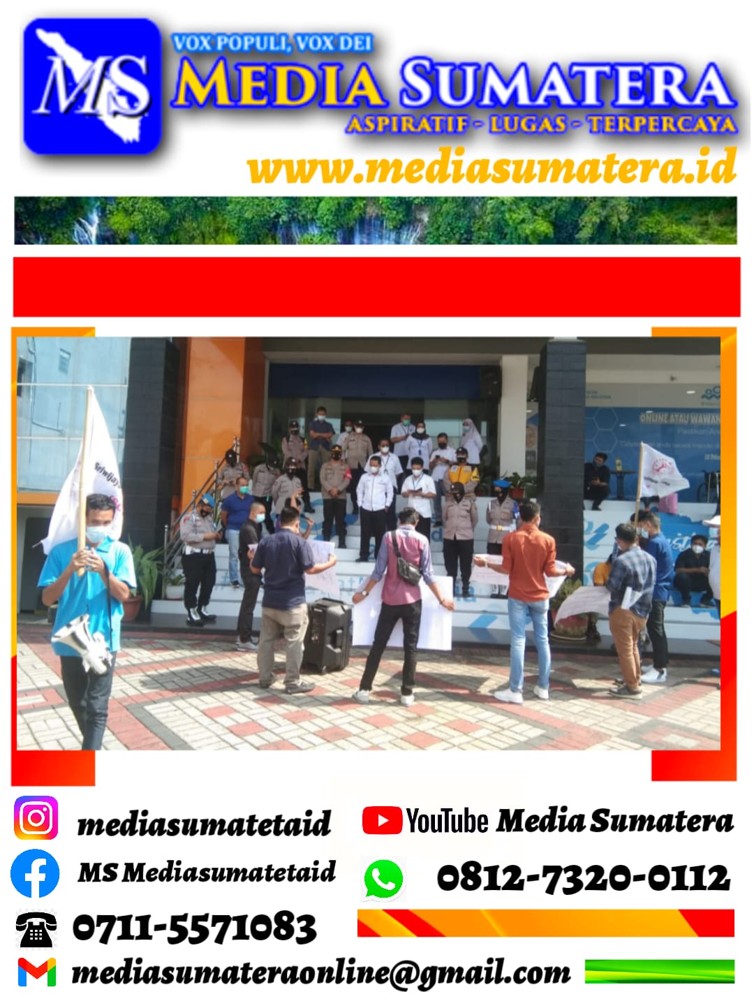 Aksi Demo Sriwijaya Coruption Word (NCW) Pertanyakan Data Badan Pusat Statistik (BPS) Yang Mengclaem Angka Masyarakat Miskin Di Sumsel Menurun “Apakah Ini Ada Muatan Politik”