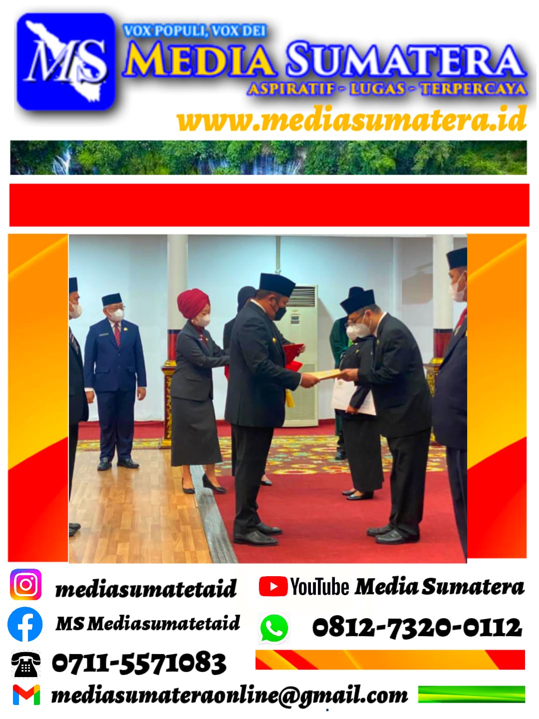 Prof. Dr. H. Edward Juliartha, S. Sos., MM., Resmi Menjabat Sebagai Kepala Dinas Kearsipan Provinsi Sumatera Selatan