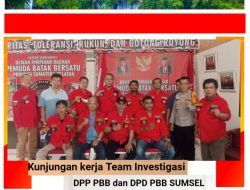 Ketua DPD Pemuda Batak Bersatu (PBB) Provinsi Sumsel Terima Kunjungan Kerja Sekaligus Silaturahim Team Investigasi PBB Pusat