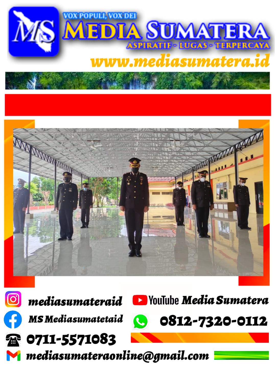 Polresta Deli Serdang khidmat mengikuti upacara Detik-Detik Proklamasi Kemerdekaan RI Ke 76 Yang Dilaksanakan Secara Virtual