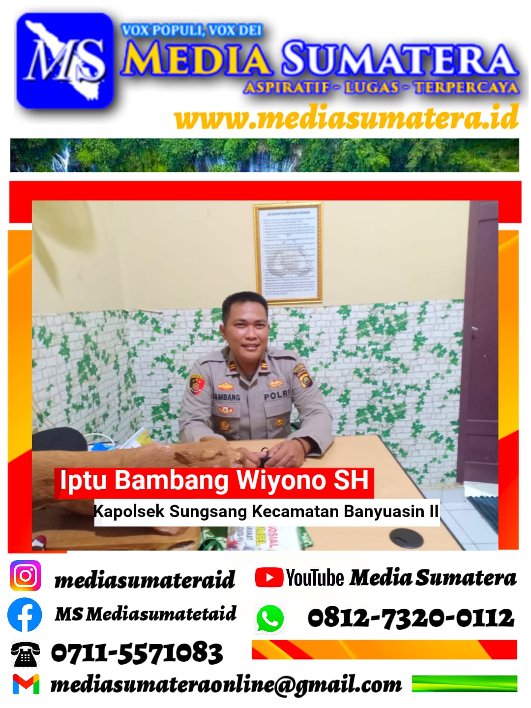 Polsek Sungsang Siap Amankan Pilkades Serentak 2021 Di Wilayah Kecamatan Banyuasin II Dan KAI