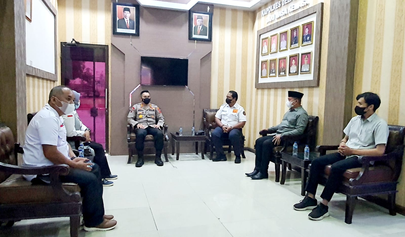 Kapolresta Deli Serdang Sambut Audensi Komisioner Bawaslu Kabupaten Deli Serdang