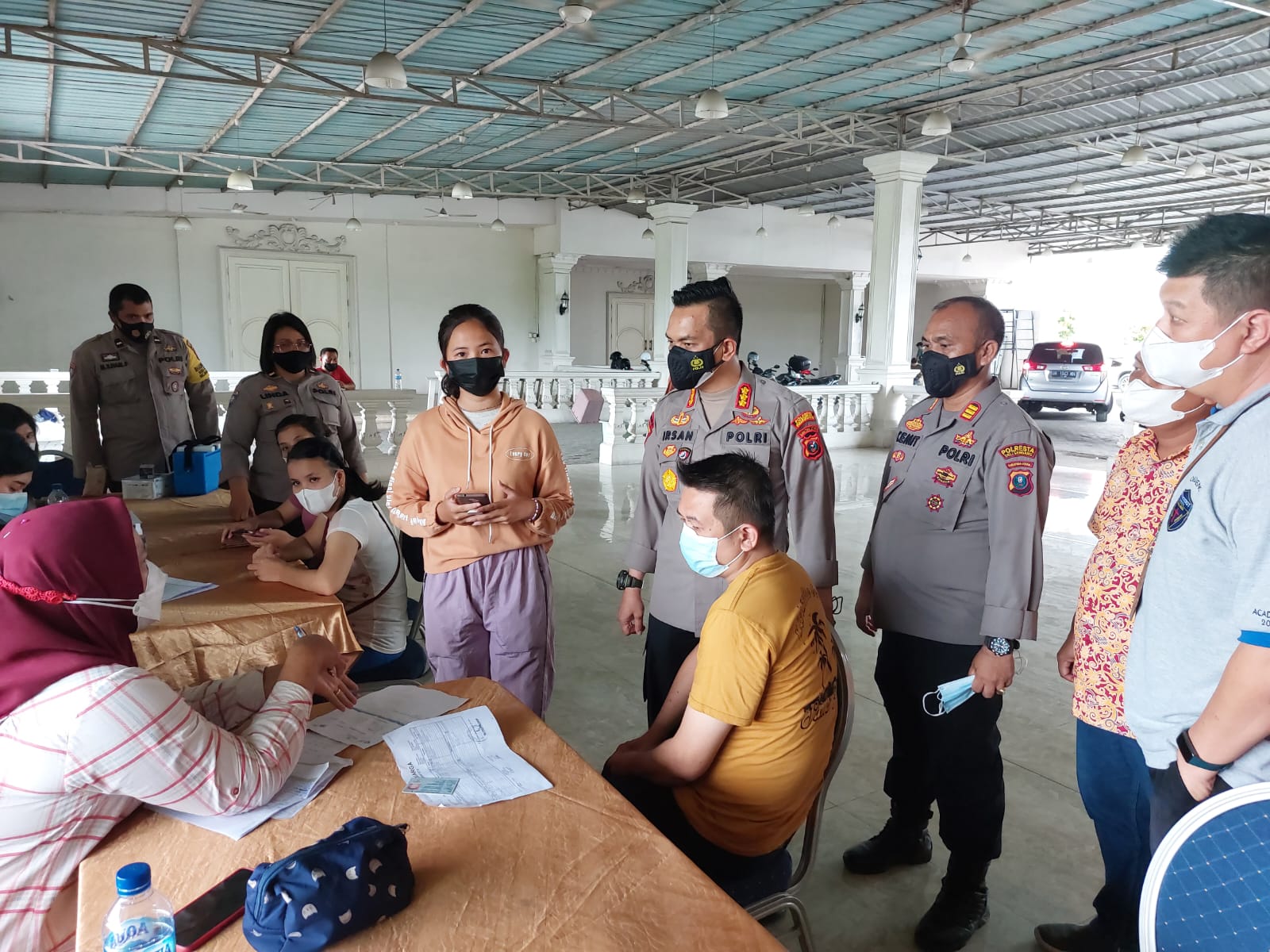Kapolresta Deli Serdang Tinjau Vaksinasi Di Lubuk Pakam Dan Tanjung Morawa
