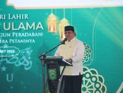 Mewakili Bapak Presiden Joko Widodo, Airlangga Hartanto menghadiri Peringatan Hari Lahir Nahdlatul Ulama ke-99 di Jakabaring Sport Center, Palembang