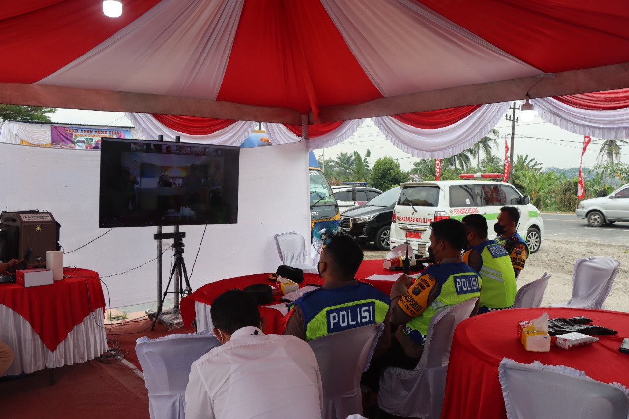 Kapolresta Deli Serdang Zoom Meeting Dengan Polda Sumut Antar Posko Ops Ketupat Toba-2022