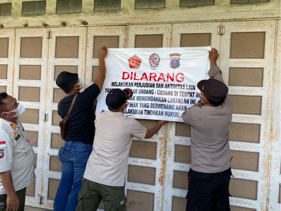 Polresta Deli Serdang, Sat Pol PP Beserta TNI Tenertiban Lokasi Perjudian