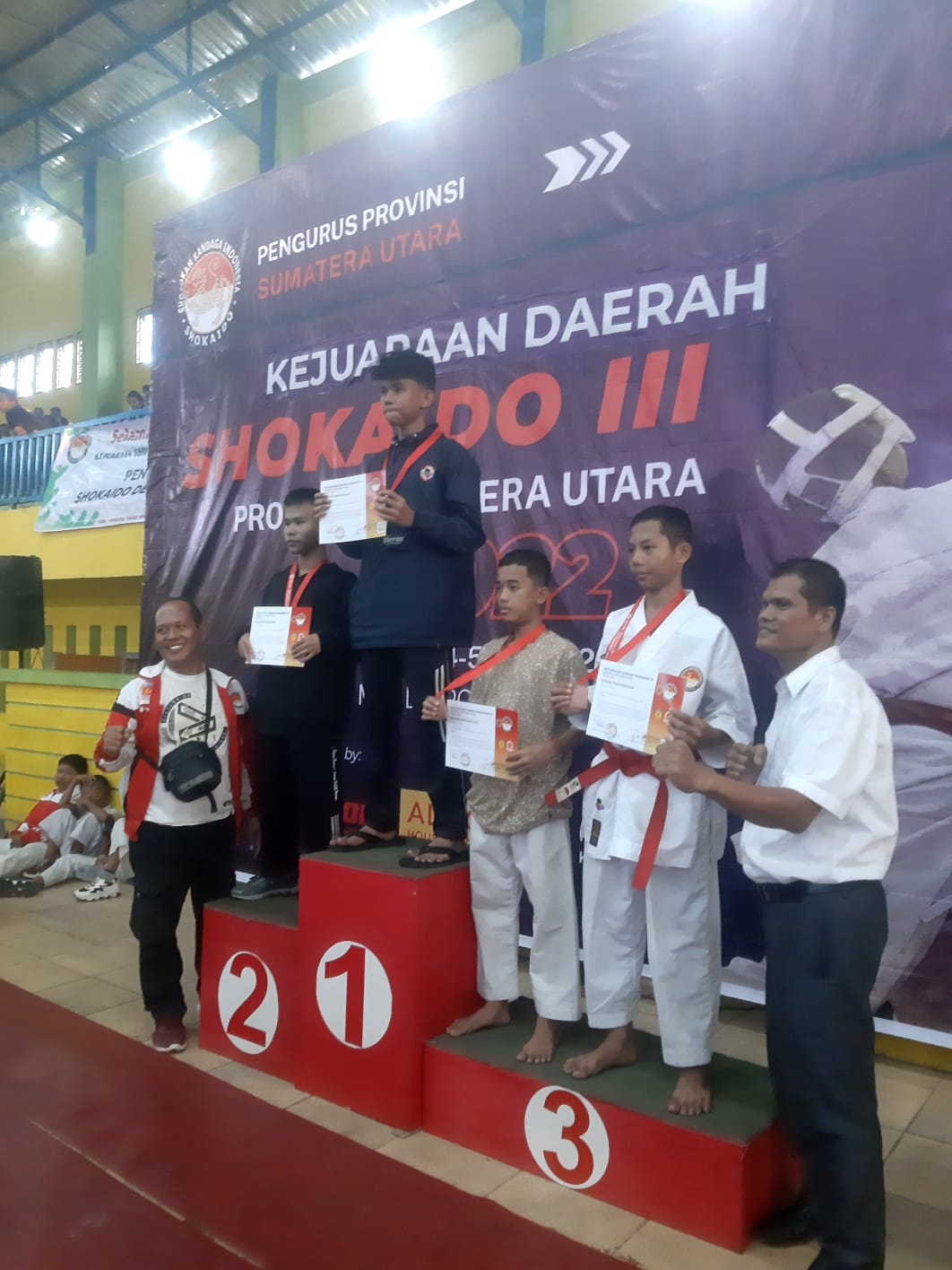 Rouin Romito Lumban Gaol Meraih Juara 1 Kejurda Shokaido lll Sumut