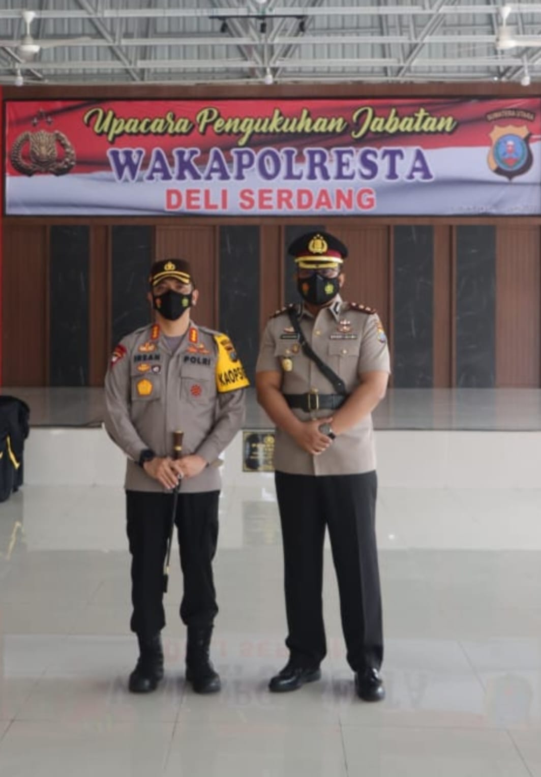 Kapolresta Deli Serdang Pimpin Upacara Pengukuhan Wakapolresta Deli Serdang