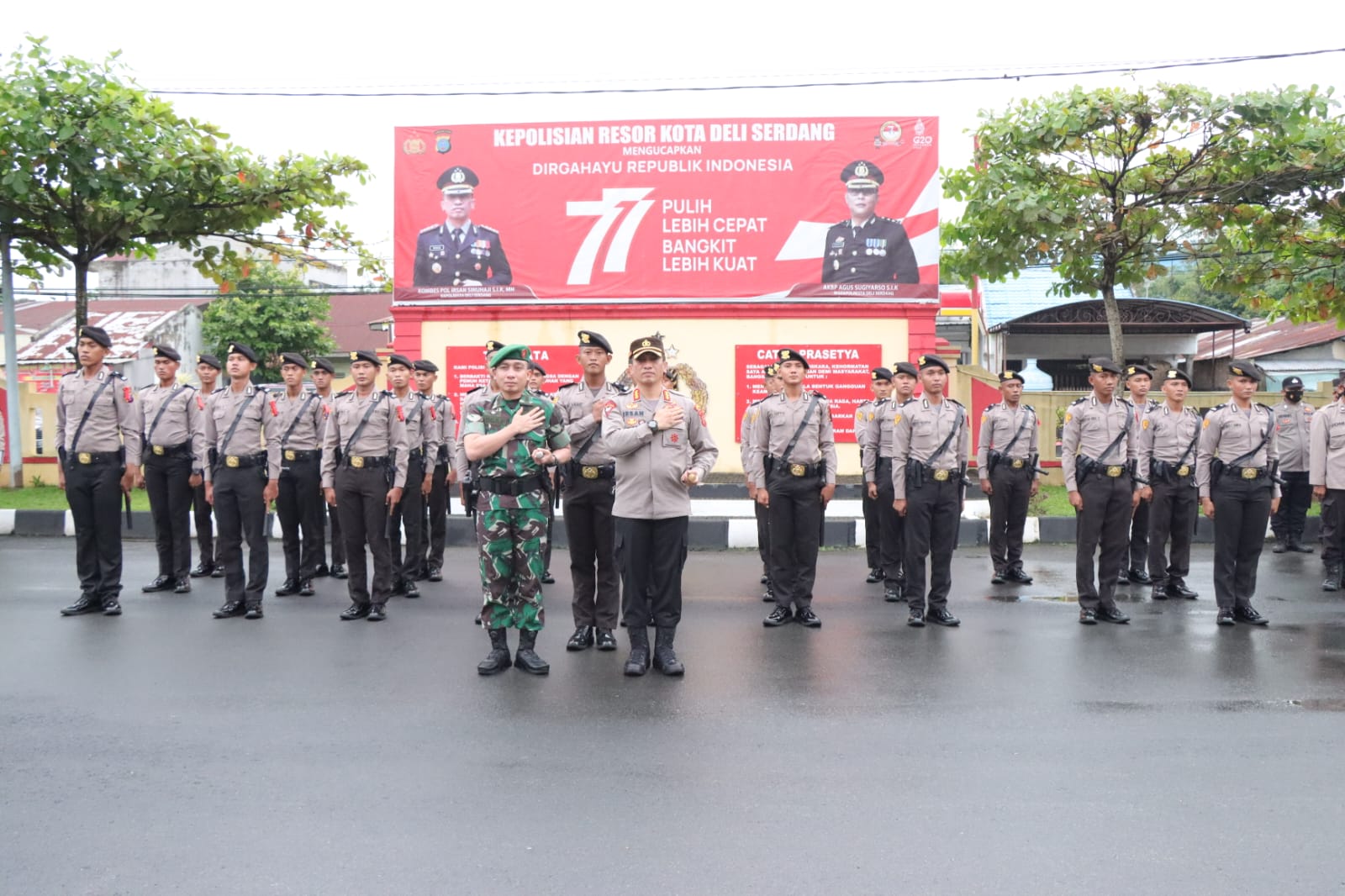 Dandim 0204 DS Dan Kapolresta Apel Sinergitas Di Mapolresta Deli Serdang