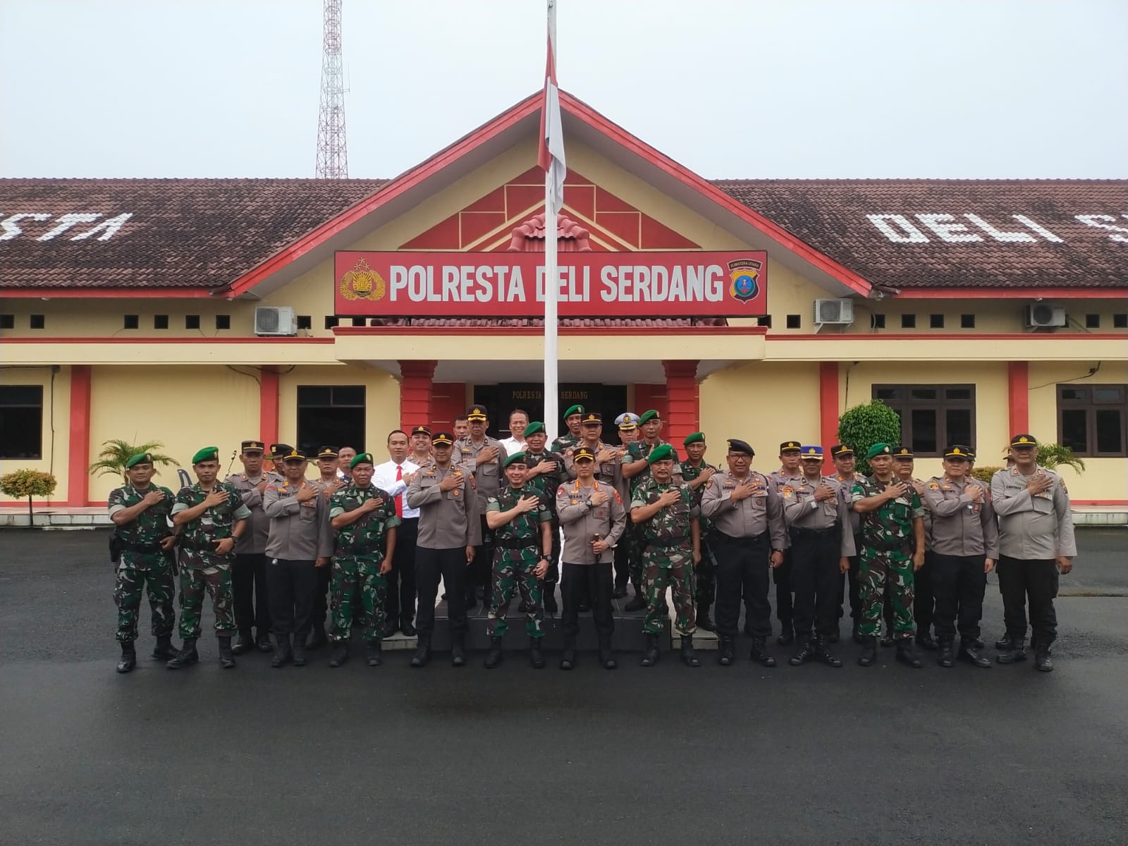 Dandim 0204 DS Dan Kapolresta Apel Sinergitas Di Mapolresta Deli Serdang