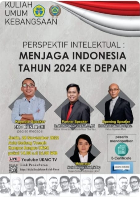 Eko Kuntadhi Ajak Mahasiswa Melek Politik Pada Kuliah Umum Kebangsaan UKMC