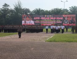 Polresta Deli Serdang Bersama TNI Dan Pemkab Deli Serdang Gelar Apel Pasukan Penanganan Premanisme Dan Geng Motor