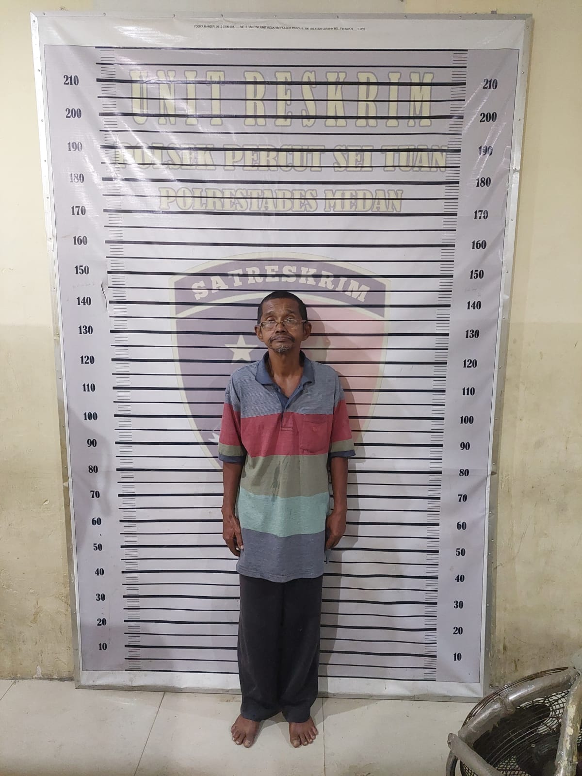 Polsek Percut Sei Tuan Ciduk Pelaku Pencurian Kran Besi Pintu Air