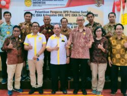 Yoseph Handoko dikukuhkan ketua DPD ISKA Prov SumSel