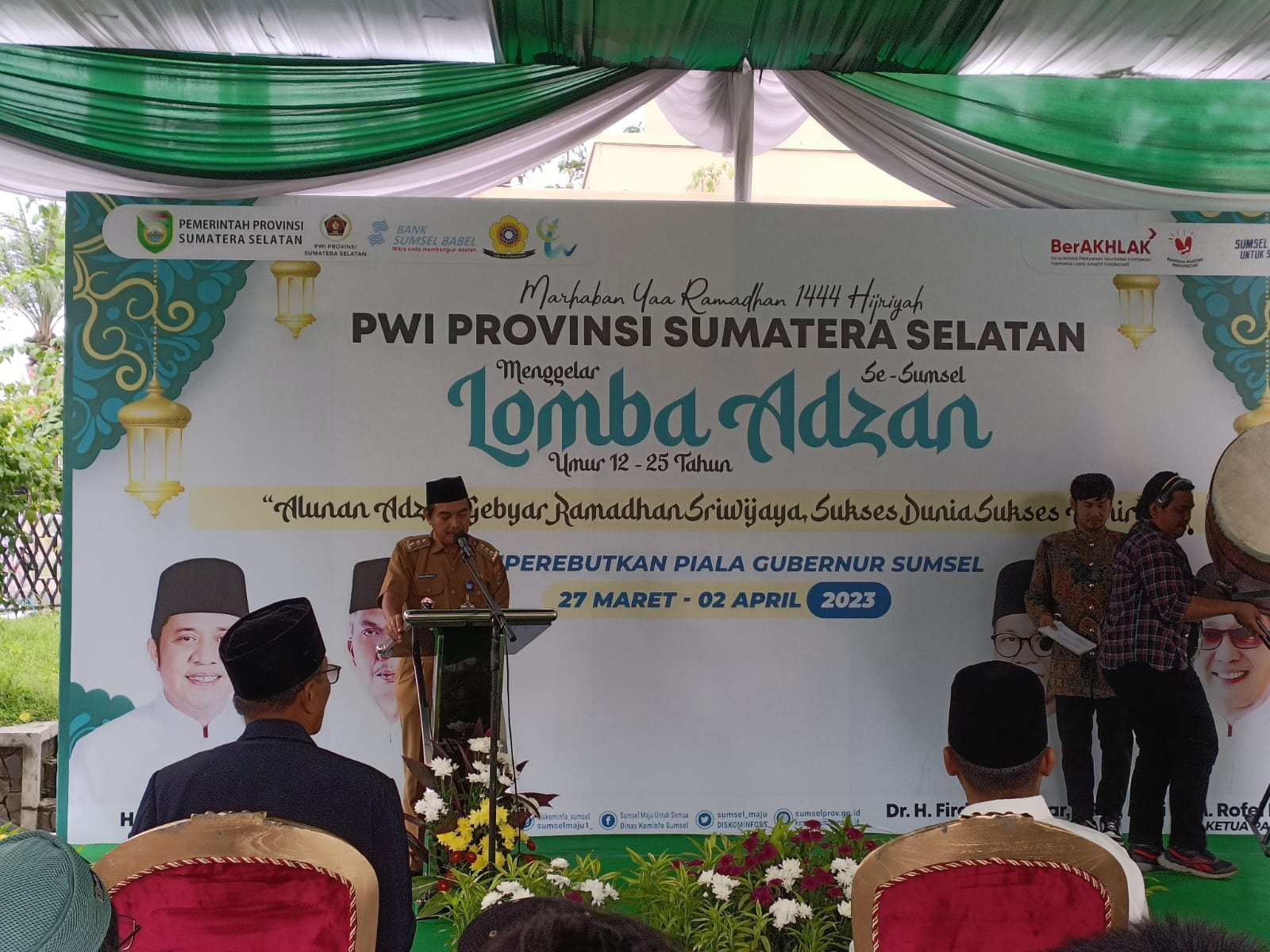 Lomba Adzan dengan tema " Alunan Adzan Gebyar Ramadhan Sriwijaya Sukses Dunia Sukses Akhirat"