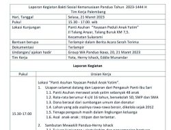 Dalam Rangka menyambut Idul Fitri 1444 H Ikatan Alumni angkatan 1982 Xaverius 1 PANDUO mengadakan Bakti Sosial