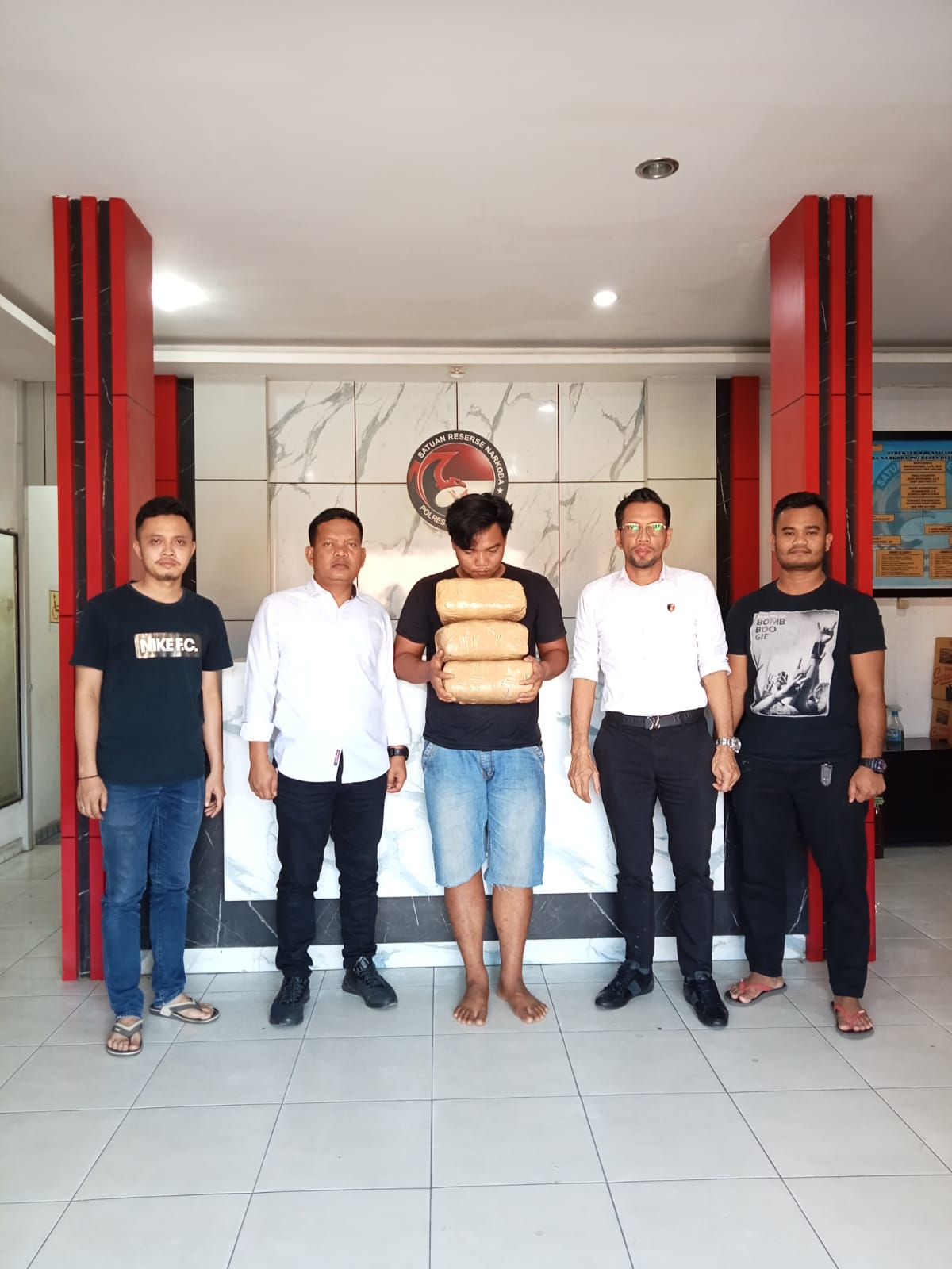 Sat Narkoba Polresta Deli Serdang Ciduk Warga Kepri Bawa Ganja 6kg