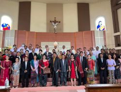 Punguan Katolik Batak Nias Sumatera Selatan ( PKBNSS ) mengadakan Acara Paskah dan Penggantian Pengurus periode 2023-2027 di gereja St. Petrus Sako Palembang