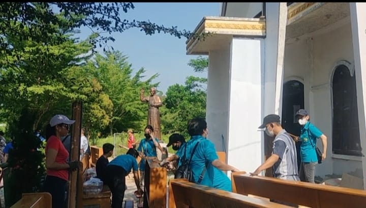 Peringati Hari Lahir Pancasila tahun 2023, Uskup KaPal Bergotong Royong di Komplek Rumah Ibadah JSC Palembang