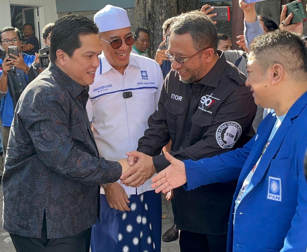 Erick Thohir Datang ke Rumah PAN Jatim, Ahmad Rizki Sadig Ketua DPW PAN Jatim: Suatu Kehormatan