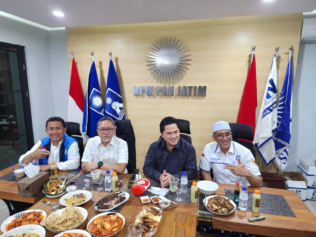Erick Thohir Datang ke Rumah PAN Jatim, Ahmad Rizki Sadig Ketua DPW PAN Jatim: Suatu Kehormatan
