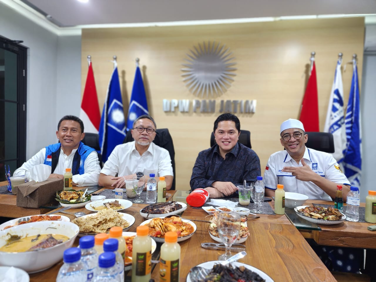Erick Thohir Datang ke Rumah PAN Jatim, Ahmad Rizki Sadig Ketua DPW PAN Jatim: Suatu Kehormatan