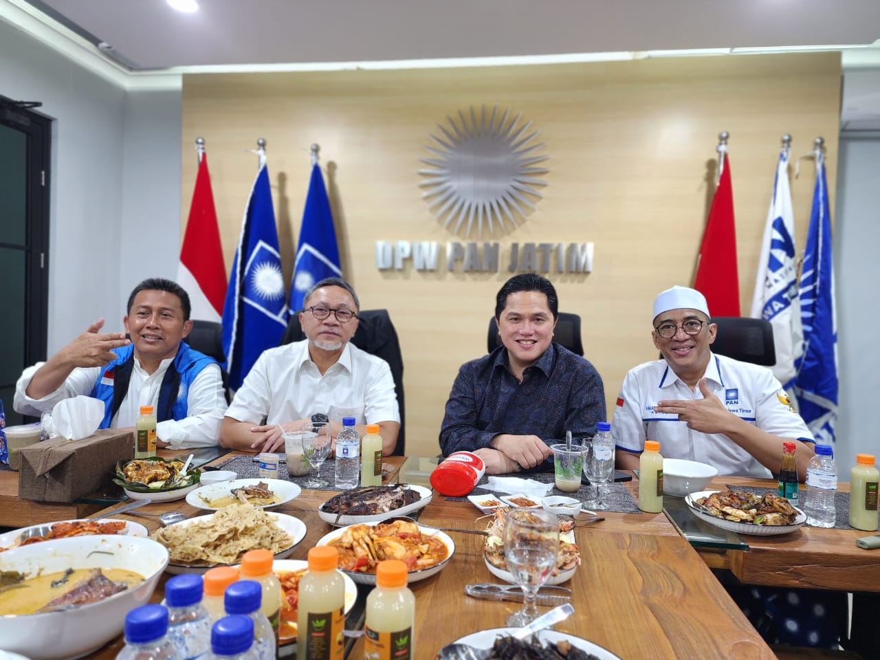 Erick Thohir Datang ke Rumah PAN Jatim, Ahmad Rizki Sadig Ketua DPW PAN Jatim: Suatu Kehormatan