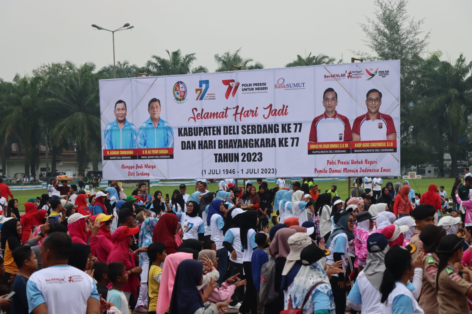 Polresta Deli Serdang Dan Pemkab Deli Serdang Gelar Olahraga Bersama