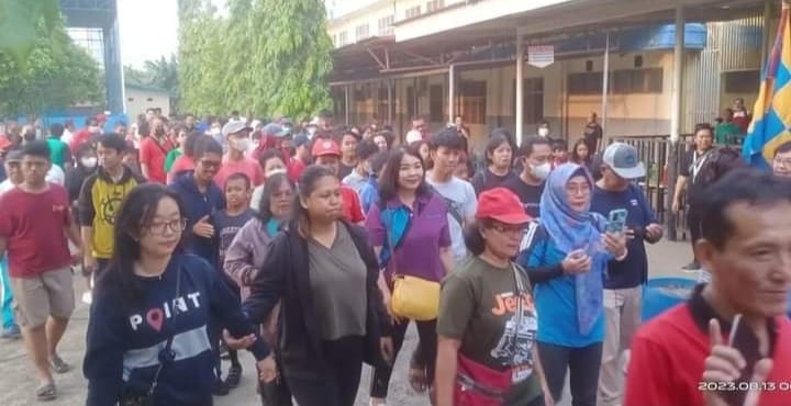 Jalan Sehat Semarakkan HUT 50 Tahun Koperasi Abdi Sesama Palembang