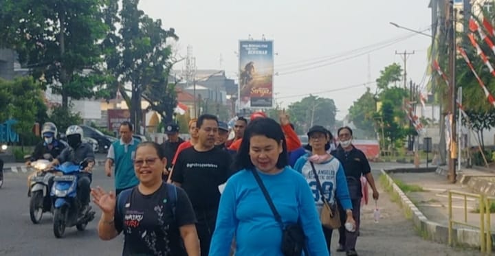 Jalan Sehat Semarakkan HUT 50 Tahun Koperasi Abdi Sesama Palembang
