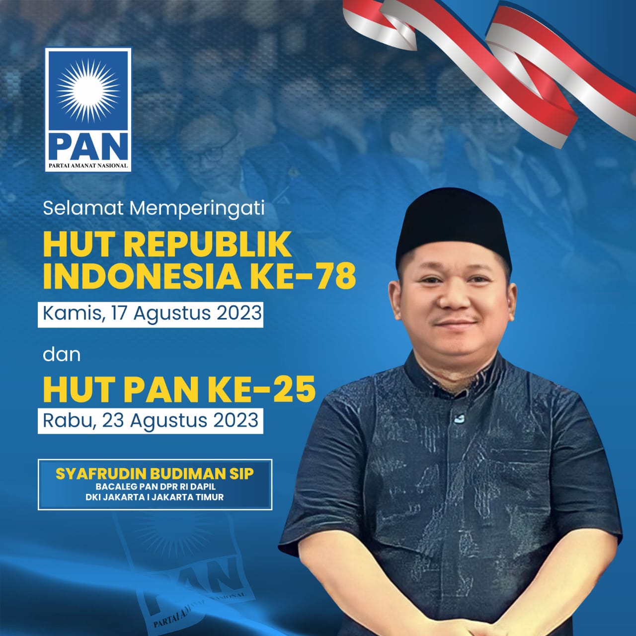 Bersama Artis Papan Atas, Nama Syafrudin Budiman Masuk DCS PAN DPR RI Dapil DKI Jakarta I Jakarta Timur Bersama Artis Papan Atas, Nama Syafrudin Budiman Masuk DCS PAN DPR RI Dapil DKI Jakarta I Jakarta Timur