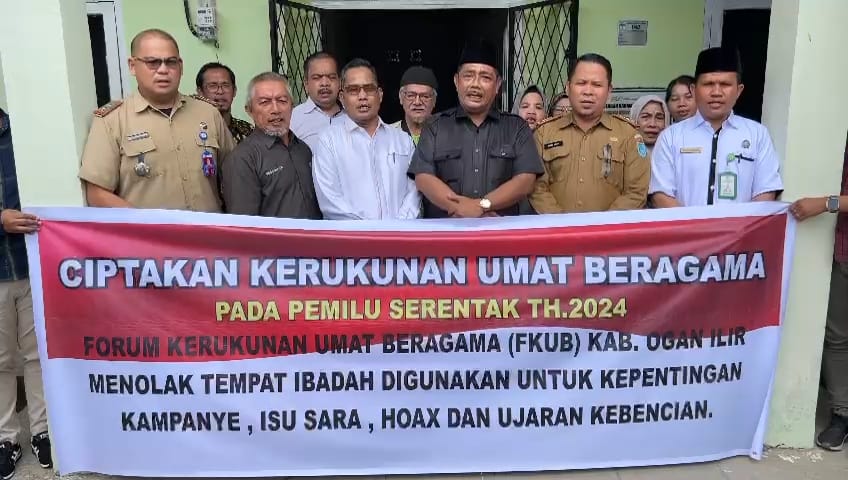 Jelang Pemilu Serentak 2024, FKUB Ogan Ilir Gelar Deklarasi Damai