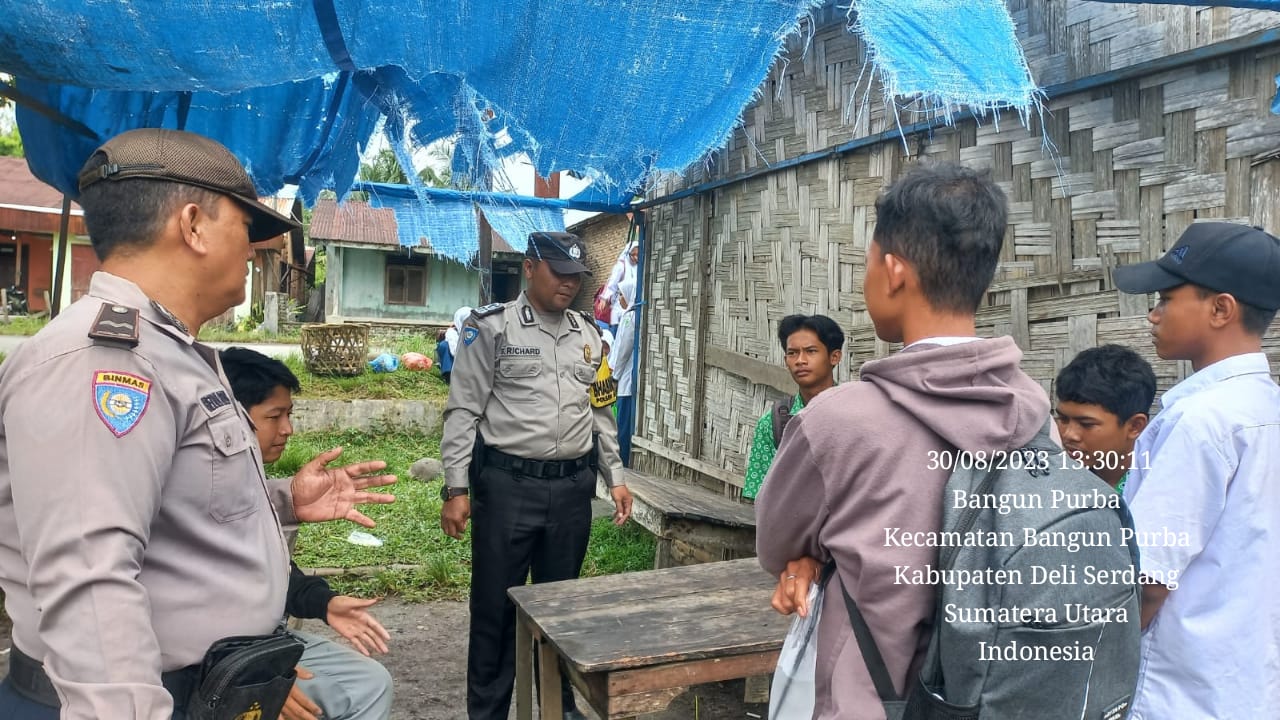 Antisipasi Tawuran Antar Pelajar, Polsek Bangun Purba Lakukan Himbauan Kamtibnas Kepada Para Pelajar