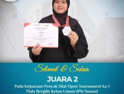 Beberapa Siswa SMA IGS Menjuarai Open Turnament Pencak Silat Piala Ketua Umum IPSI Sumsel 2024